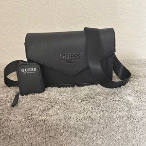 GUESS Black Crossbody Bag with Logo